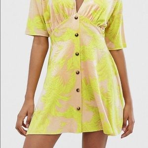 Mini button tea dress